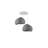 Modern Adjustable Chandelier (2 Pieces), Concrete Grey, 12.2 x 9.4 x 9.4 inches | Polymeric Composite Body & Cap, Height Adjustable 12.2 to 47.2 inches | Perfect for Living Room & Dining Area, Elegant Design-226285885