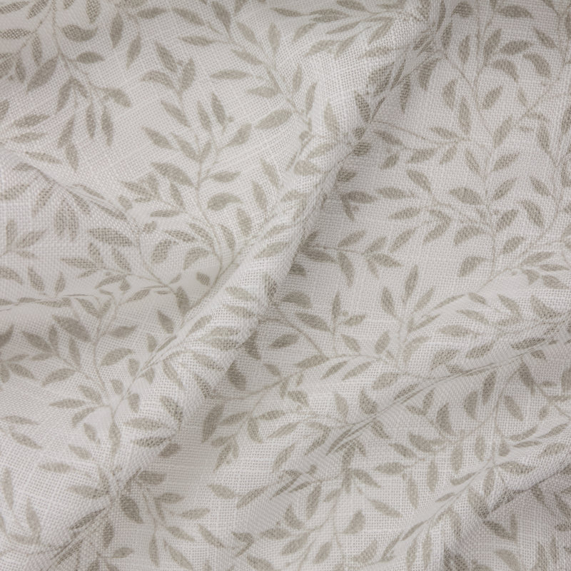 Perrie Leaf Sheer Single Curtain Panel, White, 140cm Width x 250cm Drop