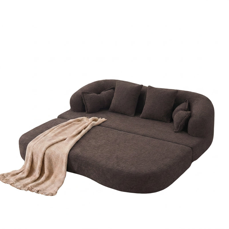 Canapé-lit convertible moderne pliable, Brun