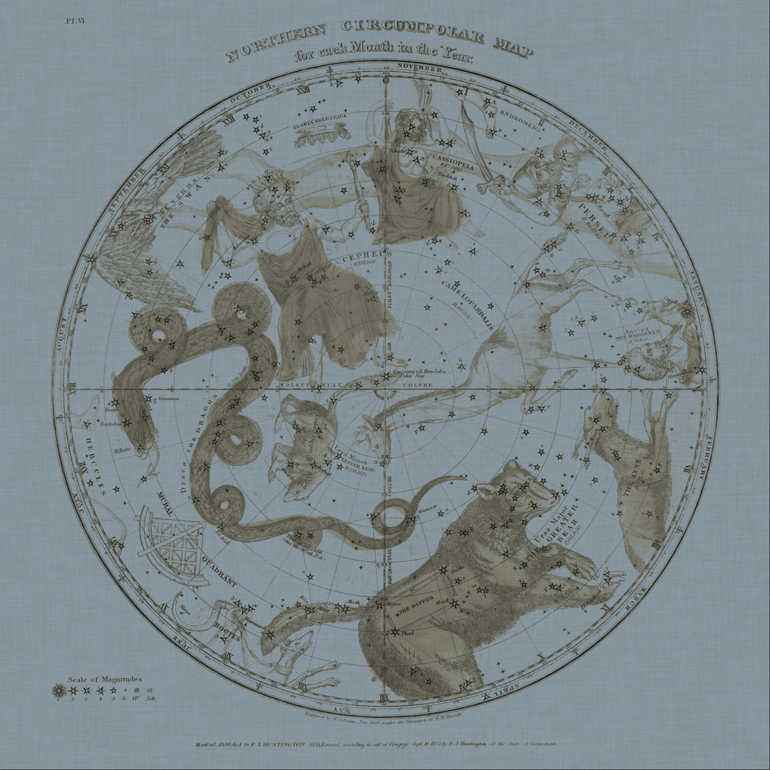 Leinwandbild Northern Circumpolar Map