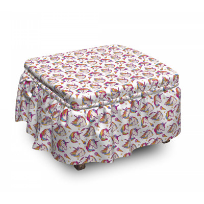 Box Cushion Ottoman Slipcover