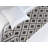Ambesonne Geometric Bed Runner Triangular Design Charcoal Grey Eggshell-106941201