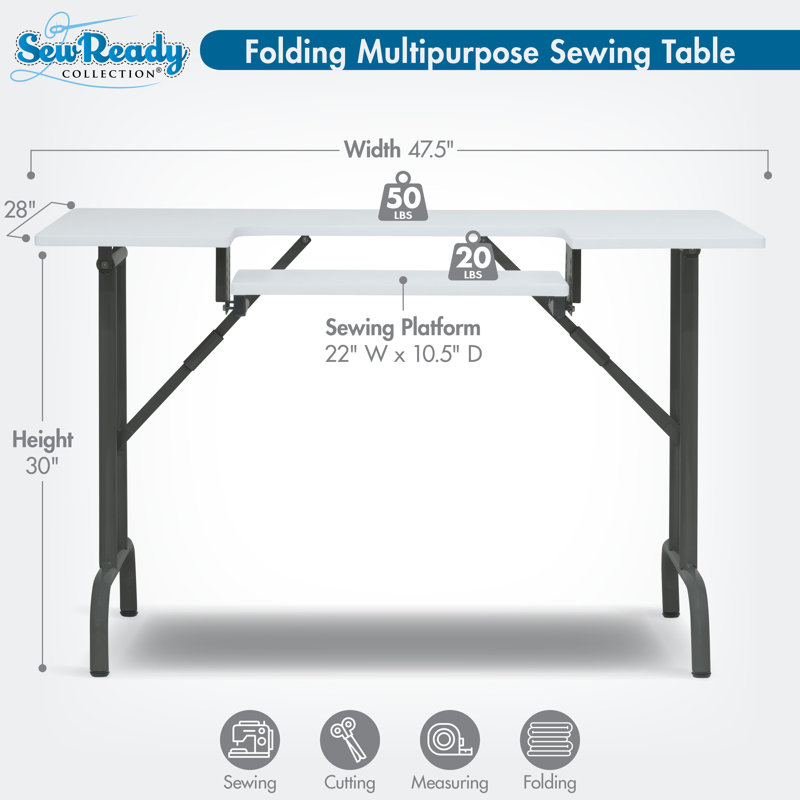 Table pliante à coudre polyvalente Sew Ready