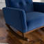 Chaise berçante élégante en tissu bleu Demetrius-1676058170