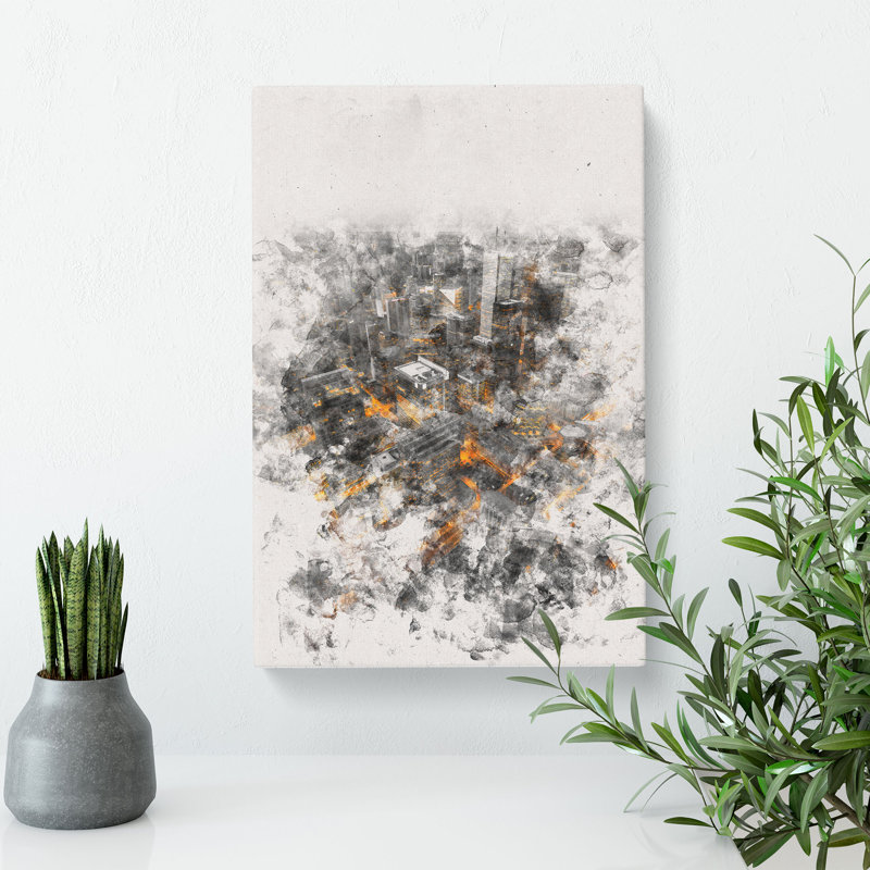 Toronto Canada Skyline Abstract - Wrapped Canvas Painting, 91cm H x 60cm W x 3cm D