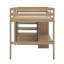 Lit mezzanine double avec bureau, garde-robe, tablettes et tiroirs-1206985185