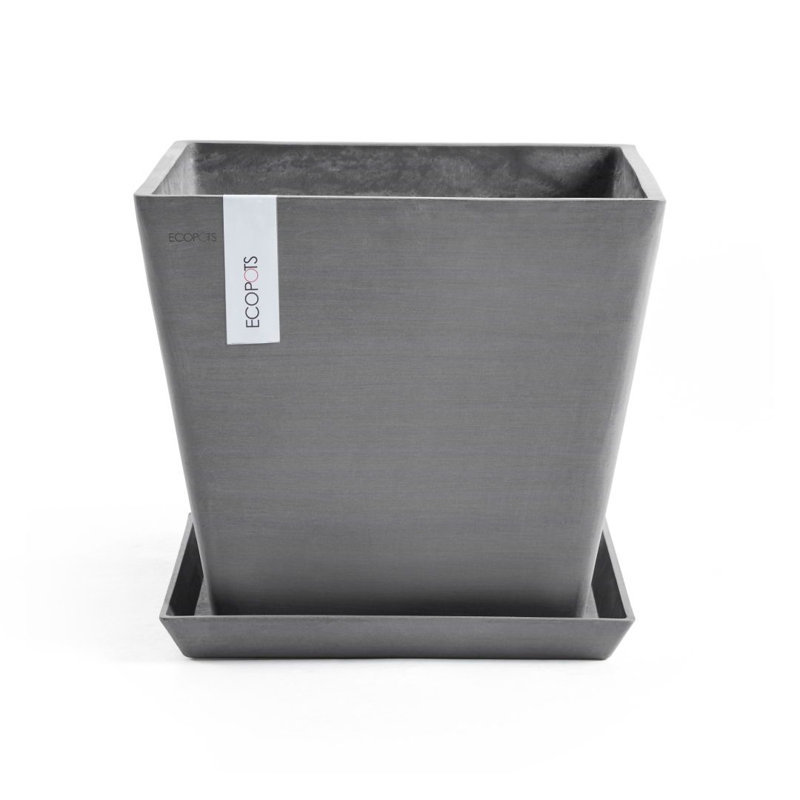 Jardinières en pot, H 15,75 po x l 15,75 po x P 13,78 po, gris