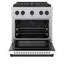 ZLINE Autograph Edition 36 in. 5.2 cu. ft. Paramount Dual Fuel Range W/ 6 Burner DuoPro Cooktop and Electric Convection Oven in Satin Stainless Steel W/ White Matte Door and Champagne Bronze Accents-144194921-144194923-144194925