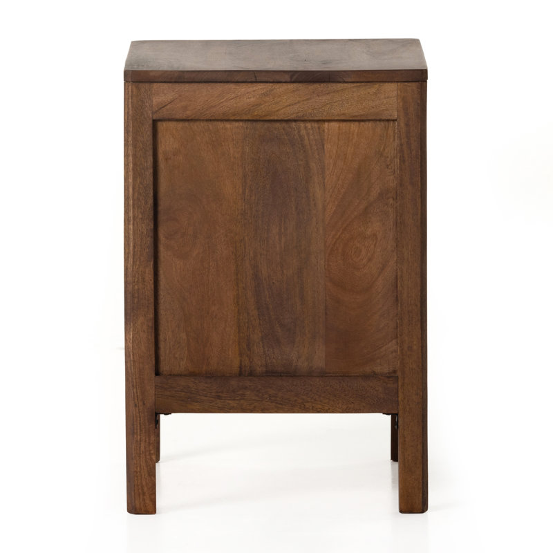 Sydney Nightstand, Left, Brown Wash/Brown Cane