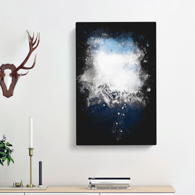 New Zealand Mountain Tops - Wrapped Canvas Painting, 50cm H x 35cm W x 3cm D