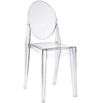 Chaise transparente sans accoudoirs