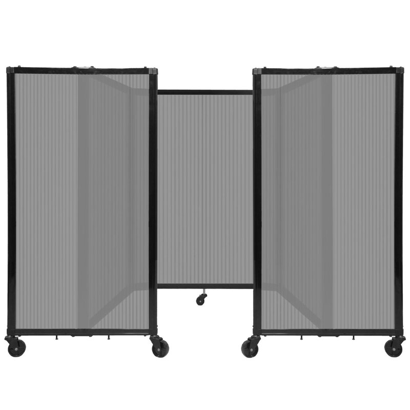 Cloison murale en polycarbonate 360, H 48 po x l 102 po, Gris clair