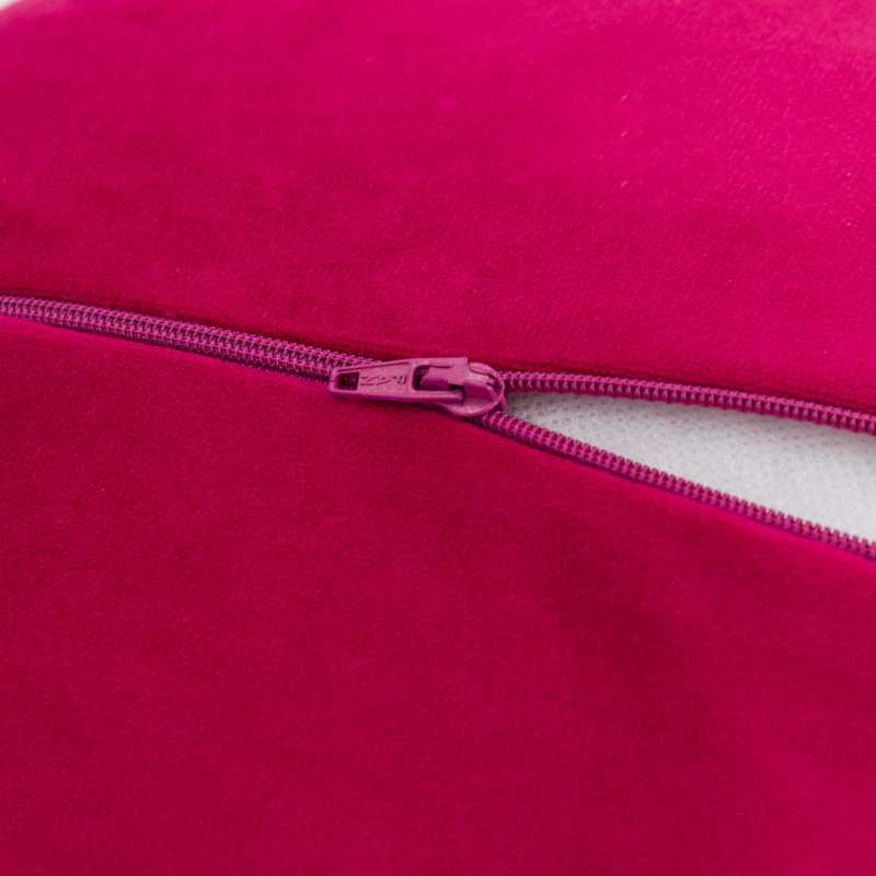 Housse et insert décoratif décoratif 3D Floral, H 14 po x l 14 po, Rose rouge - velours