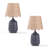 Ceramic Table Lamp With Scallop Shade-1748753065