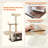 43.3" Wooden Modern Cat Tower Brown-1643318080