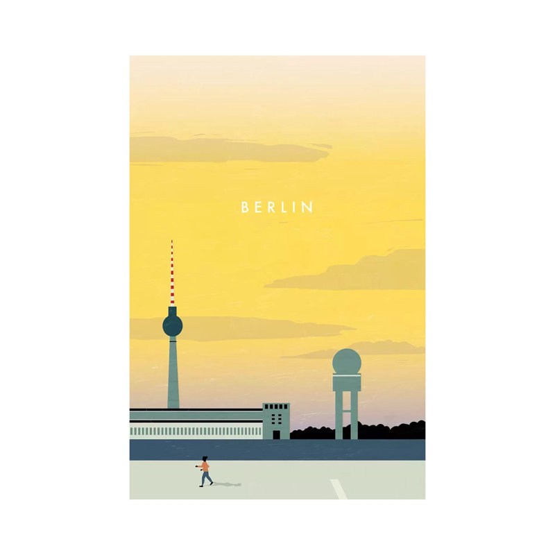 Berlin 1 Piece Wrapped Canvas Wall Art, 20.32 cm H x 30.48 cm W