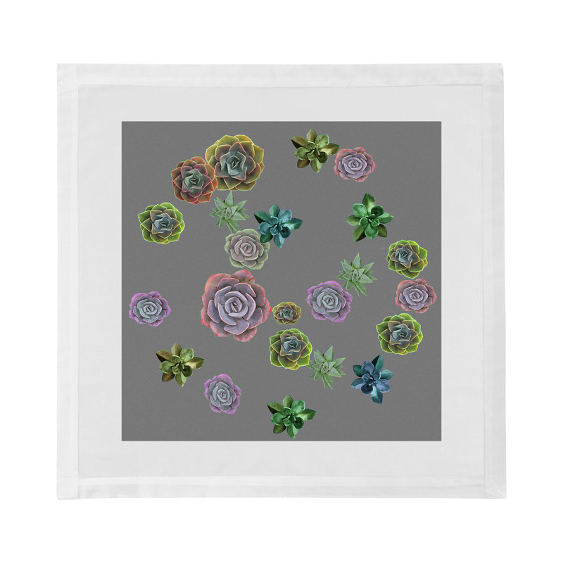 Serviettes de table Succulents, Gris