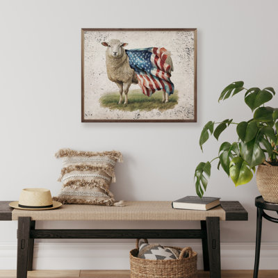 Drapeau patiné patiné des moutons à gauche