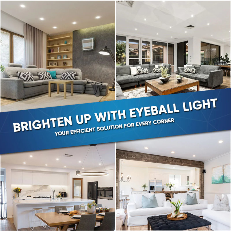 5/6" Round 15W LED Recessed Dimmable Downlight, 3000K