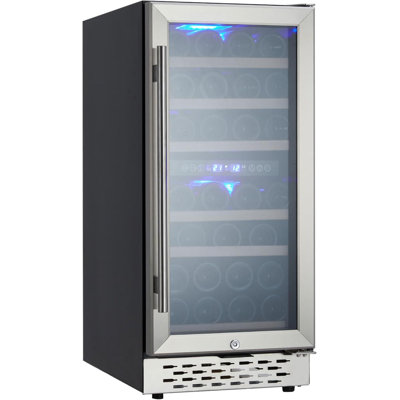 Compact Small Wine Refrigerator Cooler - Mini Wine Fridge with Touch Control & Dual Temp Control; Perfect Freestanding Wine Fridge & Built-In Wine Cellar for Wines & Beers