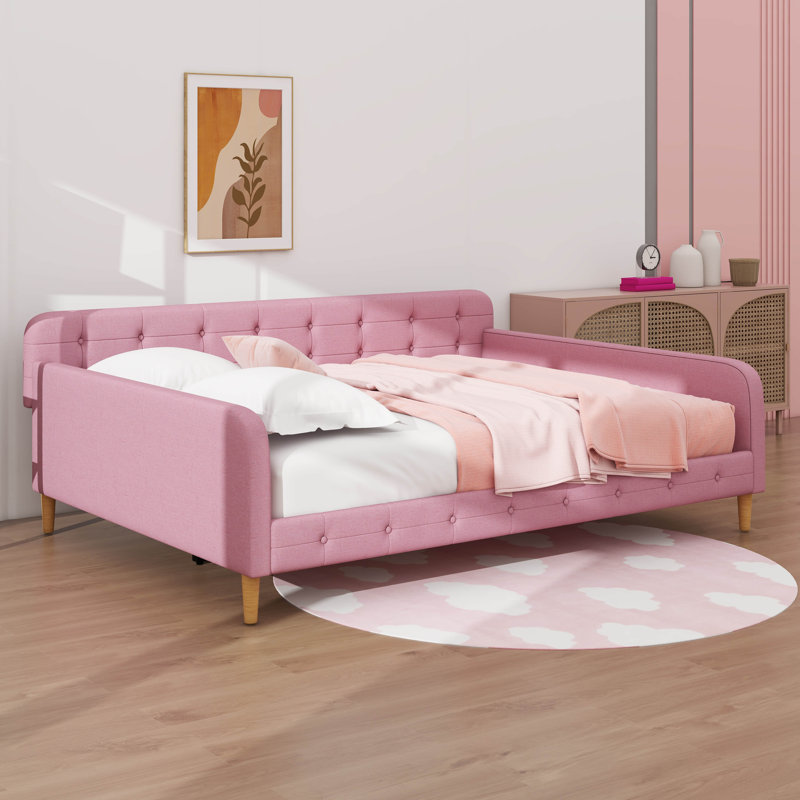 Lit de jour revêtu de tissu d'ameublement, Lit double, Rubine