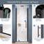 Porte de douche pivotante sans cadre de 26 à 27,5 po x H 68 po avec verre certifié Sgcc-137647555