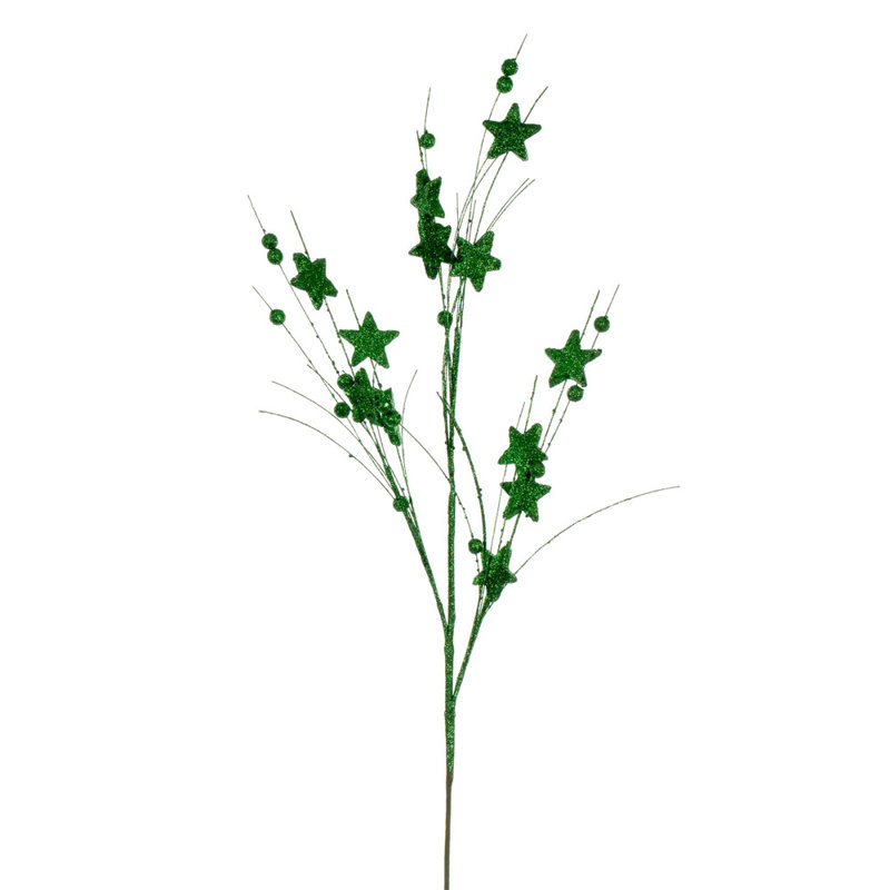 Vaporisateur 33 "Star and Ball Glitter, 6 par sac., Vert foncé