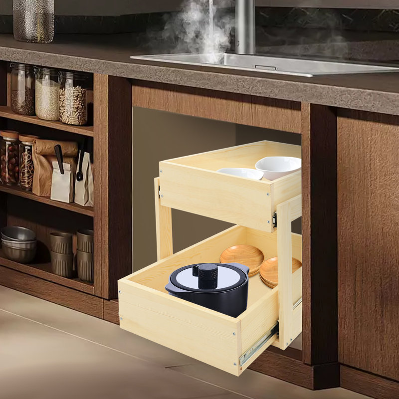 Rangement d'armoire escamotable, organisateur d'armoire rectangulaire, rangement de tablettes de tiroir pour la cuisine
