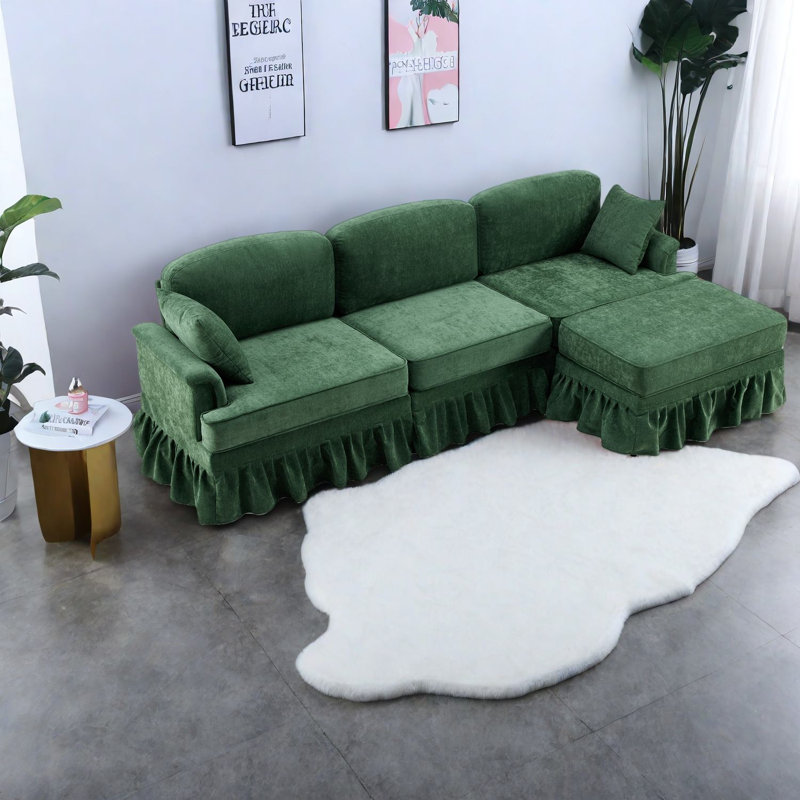Compression Multifunctional Sectionals Chenille Modern Home Sofa