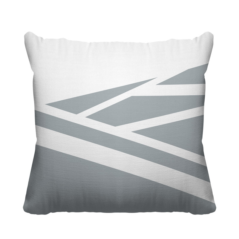 Coussin décoratif intérieur / extérieur Rutherford, L 17 po x H 17 po, Gris