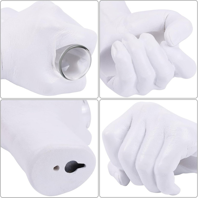 White Hand Vase Wall Sculpture