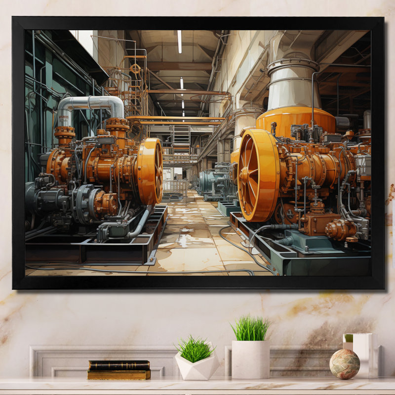 «Yellow Power Plants Powerful Energies» sur impression sur toile, H 16 po x l 32 po x P 1 po, Cadre photo noir