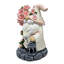 Statue de jardin cerise gnome solaire, figurine de 8 po et décoration florale d'extérieur