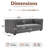 Allard 89'' Velvet Living Room Sofa-995700433
