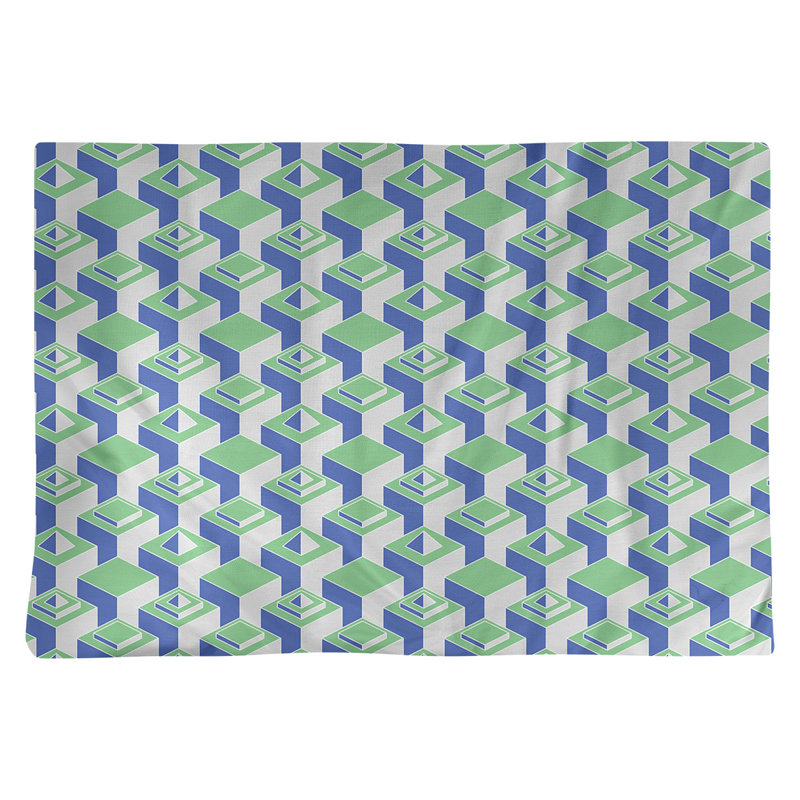 Napperon classique en coton 18 po Skyscraper, Vert/bleu, Coton