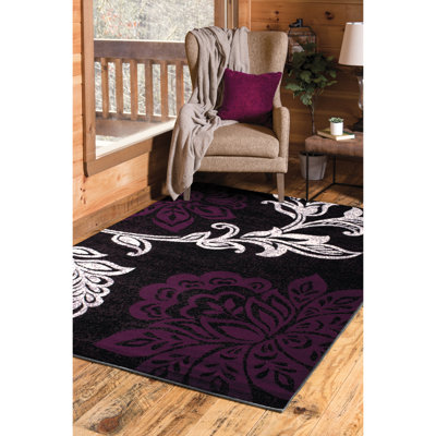 Tapis prune / blanc Plattsmouth