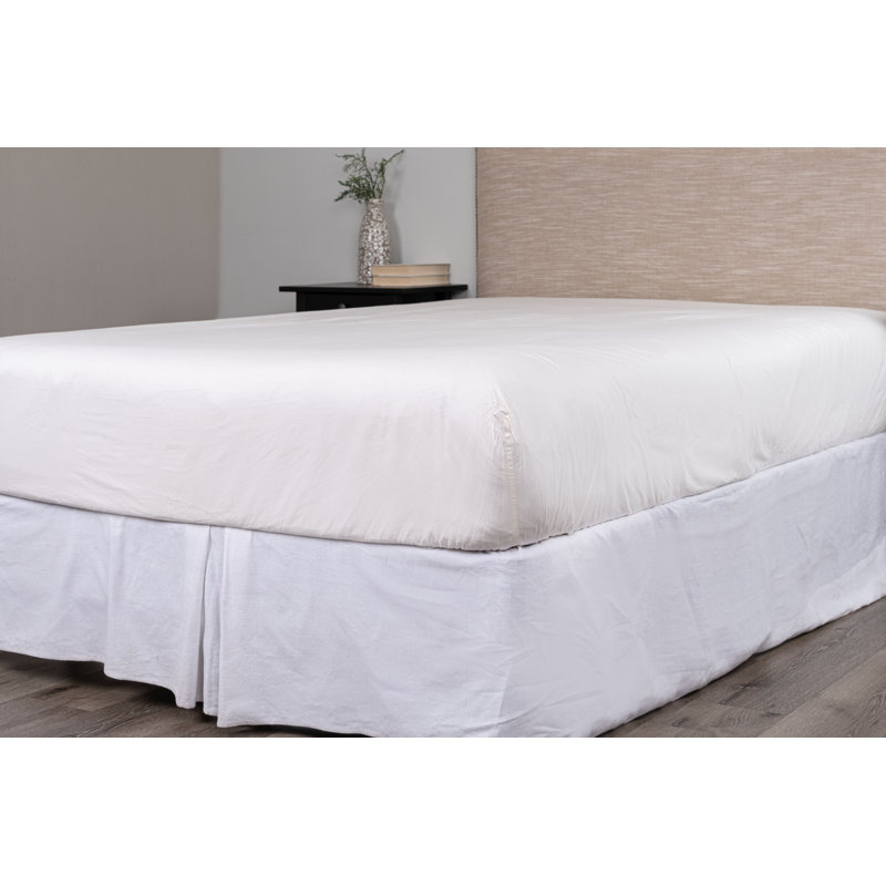 Wrap Around Box Spring Cover - Ivory, Queen, Ivory, Queen