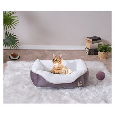 Lit très grand en mousse pour animaux Lina - Anthracite - support orthopédique pour grands chiens et chats 31 po x 41 po