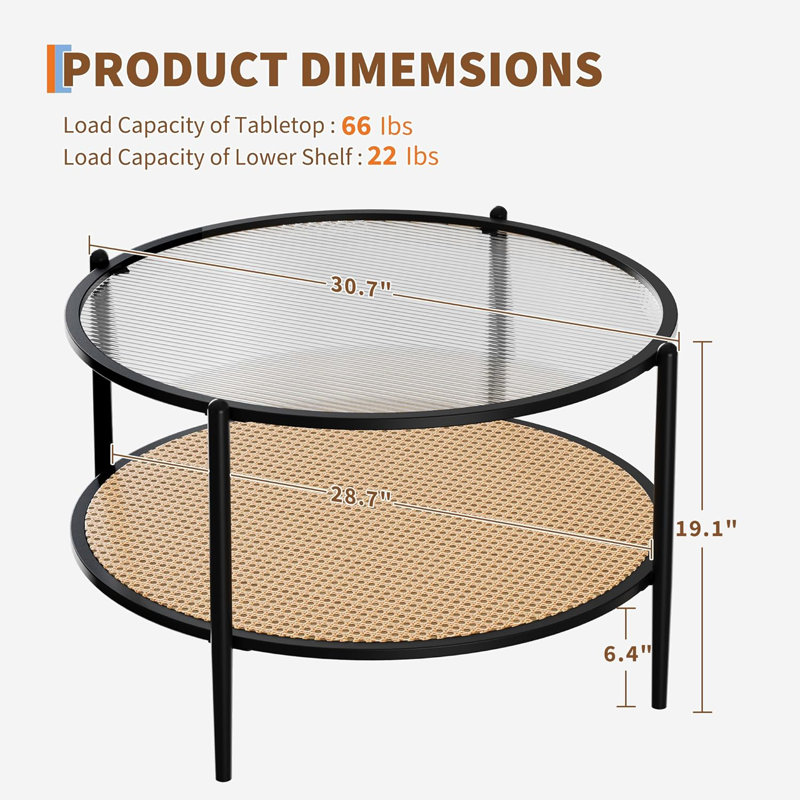 Table basse Modern, Acier inoxydable/noir, Noir