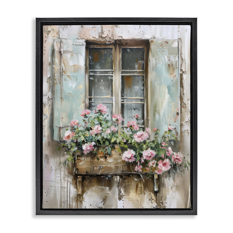 Cadre flottant pour fenêtre French Country, design par Arlington Prints, Cadre flottant noir de jais, H 21 po x l 17 po