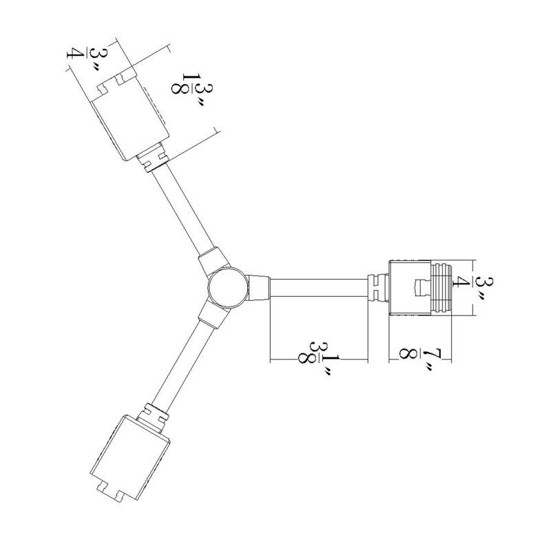 LED 12V Snap-On Strip Light Y-Connector