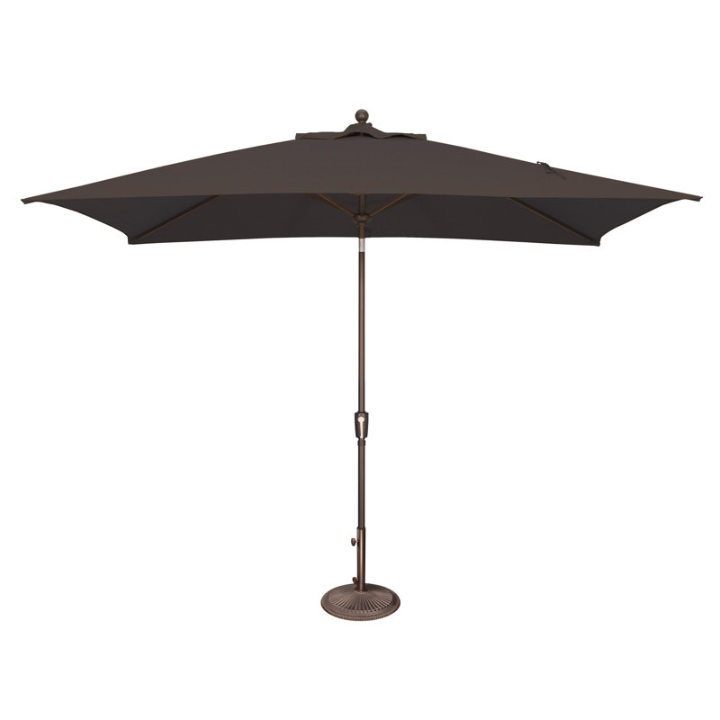 Launceston 6.5' Umbrella, Canvas Black Sunbrella® Canvas, Bronze