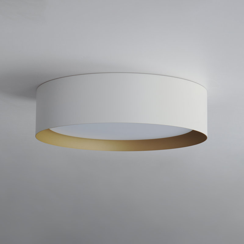 Artyom Pastic LED Flush Mount, White/Gold