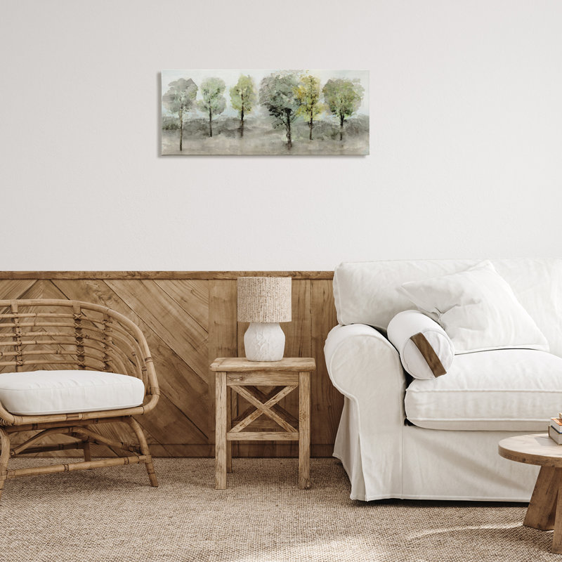 "Splashed Watercolor Trees", art mural sur toile par Val Rhodes bp-662_CN, H 13 po x l 30 po