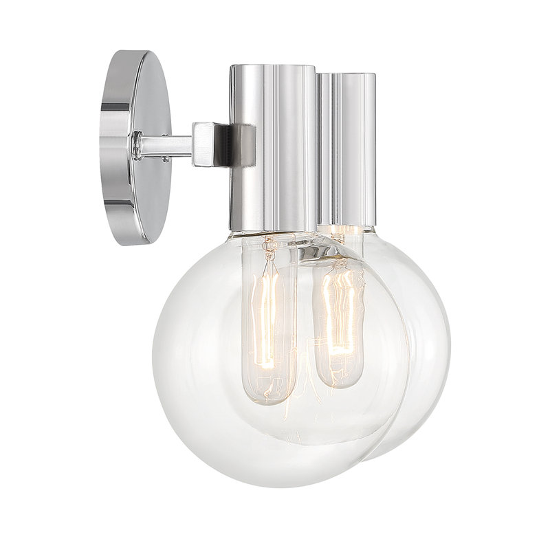  Wright 2-Light Bathroom Vanity Light in Chrome, Chrome