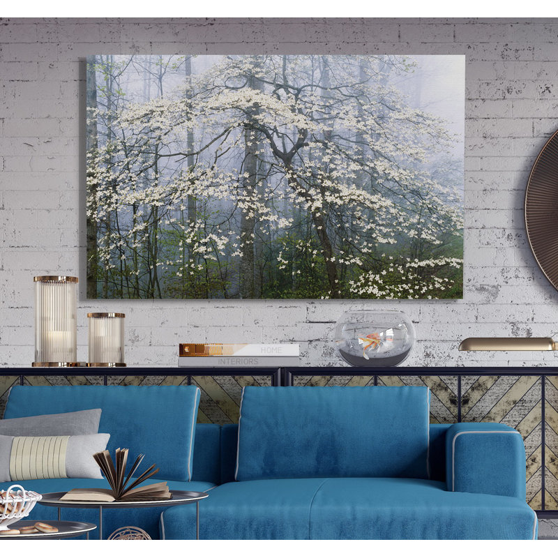 « jones dogwood auvent », impression, H 12 po x l 18 po x P 1,5 po, Toile tendue