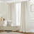 Goffredo 100% Blackout Natural Linen Curtains for Bedroom  Double Layer Drape Farmhouse Thermal Insulated Rod Pocket Back Tab Full Light Blocking 2 Panels for Living Room Nursery-1001974341-1001974385