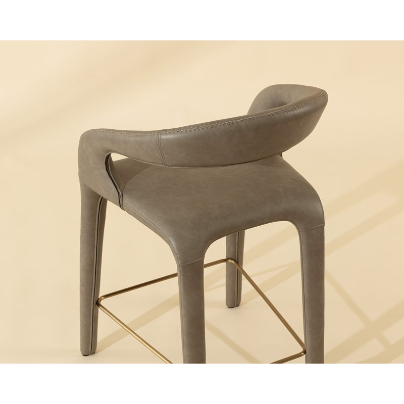 Atika Upholstered Stool with Metal Frame, Counter Stool (26" Seat Height)