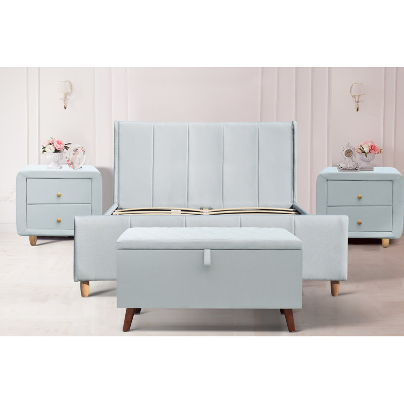 Graziano Solid Wood Piece Bedroom Set