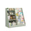 Bibliothèque multifonctionnelle à 4 niveaux avec rangement pour bibliothèque (sauge)-678571171